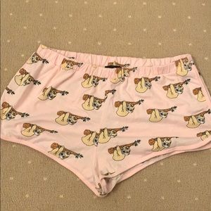 MINKPINK Pink Sloth PJ Shorts